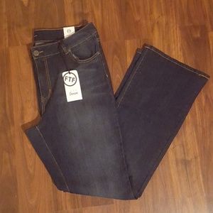 FTF Denim Basic Bootcut Jean Size 16 Dark Blue NWT
